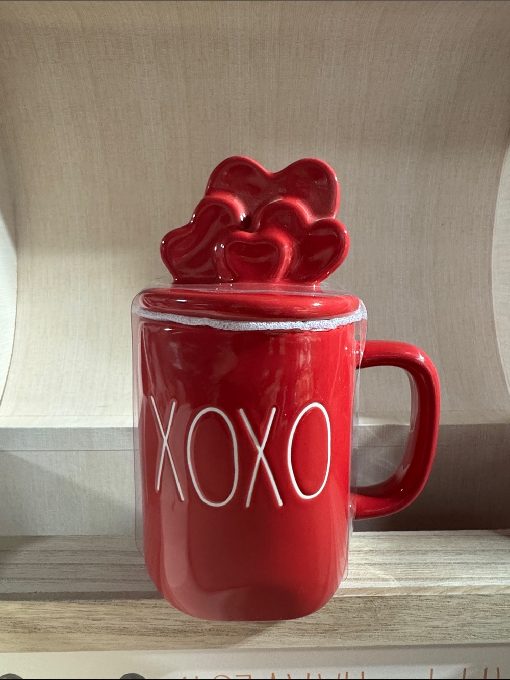 Rae Dunn Red "XOXO" Heart Lid Mug